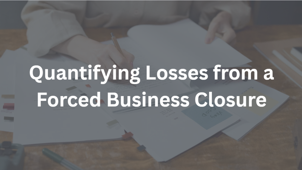 Forensic accounting case study - Sale-leaseback constructive eviction leading to forced asset liquidation.